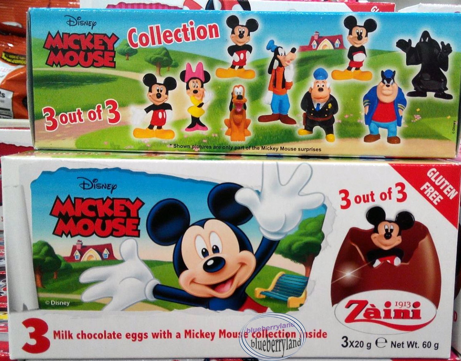 Zaini Disney Mickey Mouse Chocolate Surprise 3 Eggs With Toy Figure ...