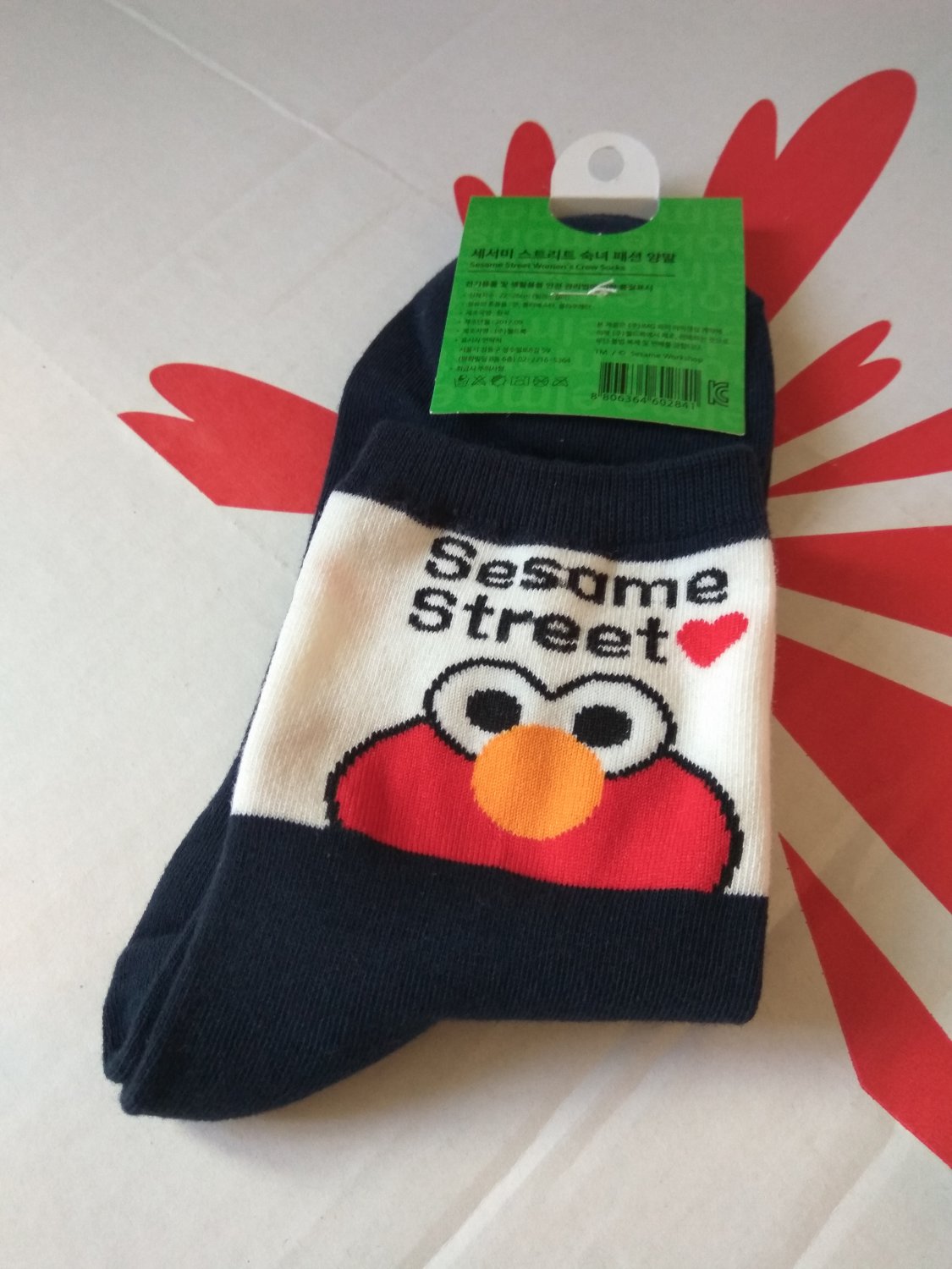Sesame Street ELMO Sock ladies girls Socks 22 - 26cm Crew sock