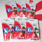 Wrigley`s Extra Xylitol Strawberry flavor Sugar-free Gum x 6 Packets Mint Gums