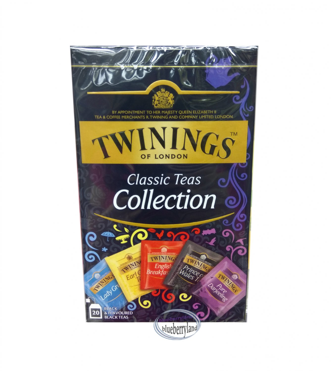 Twinings Classic black tea Collection 5 flavors 20 Pcs black tea bags