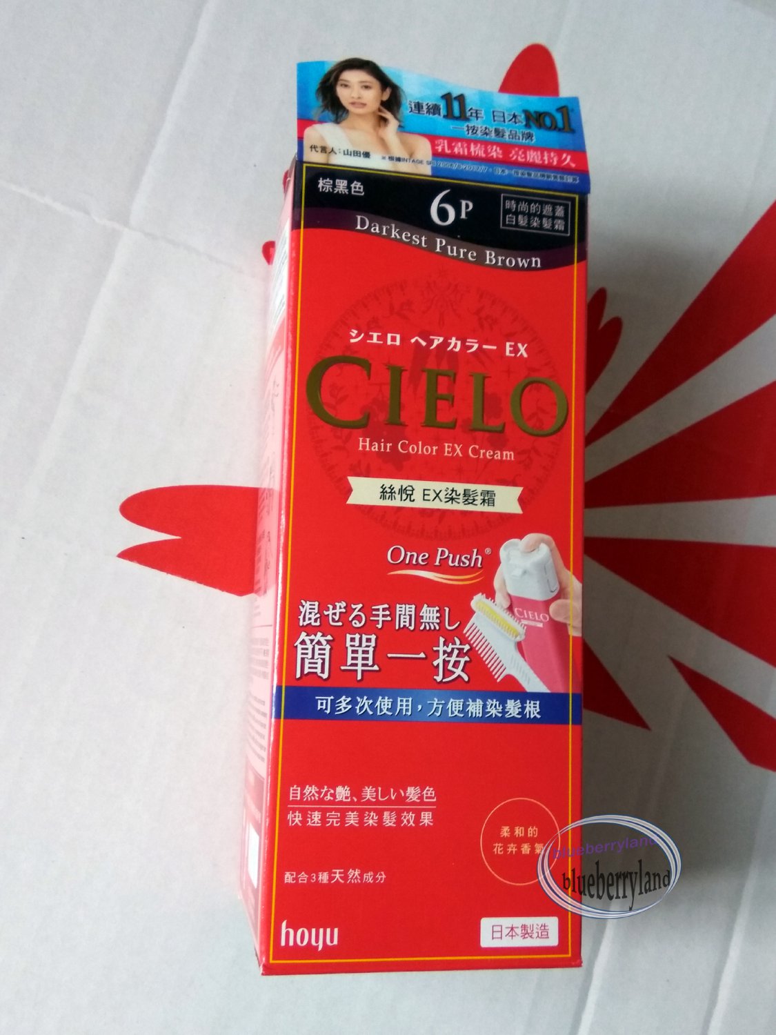 Japan hoyu CIELO Hair Color EX Cream for gray hair 6P Darkest Pure brown