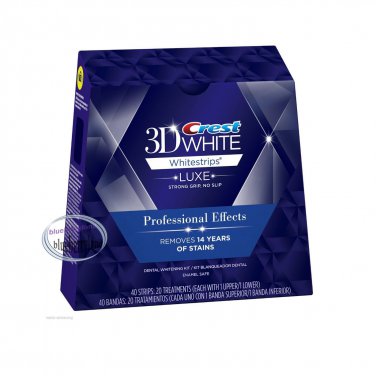 Crest 3D WHITE Whitestrips LUXE Professional Effects Teeth Whitening Power 40 Strip 20 Pouch