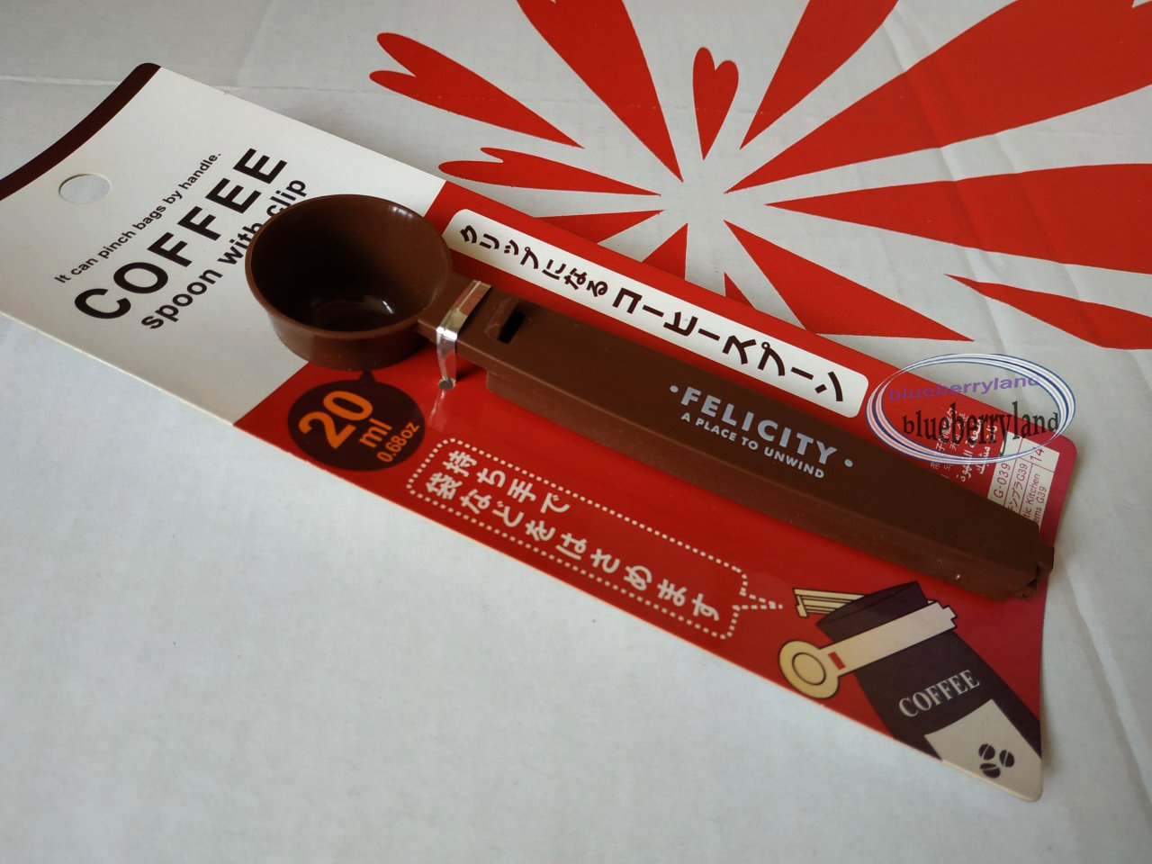 Coffee Scoop 20ml Spoon with clip home office bag keeper