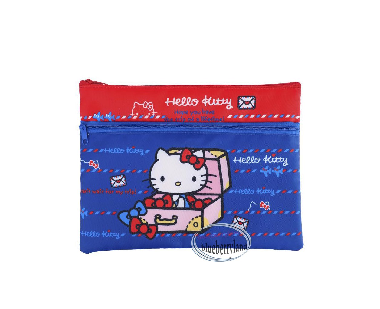 Sanrio Hello Kitty Zip bag Double Zipper Pouch bags ladies girls school