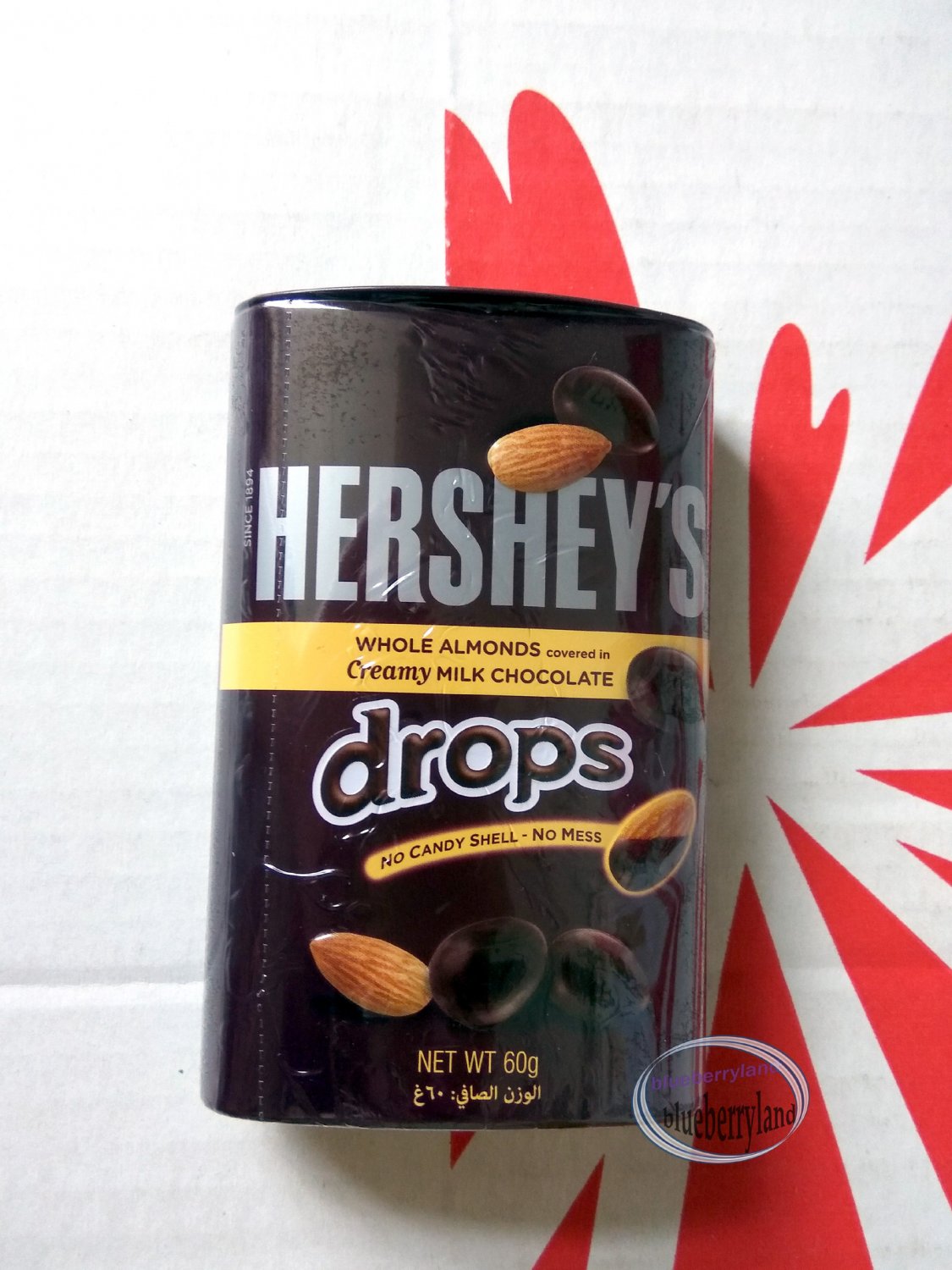 Hershey's Drops Milk Chocolate and Almond Candies 60g sweets choco