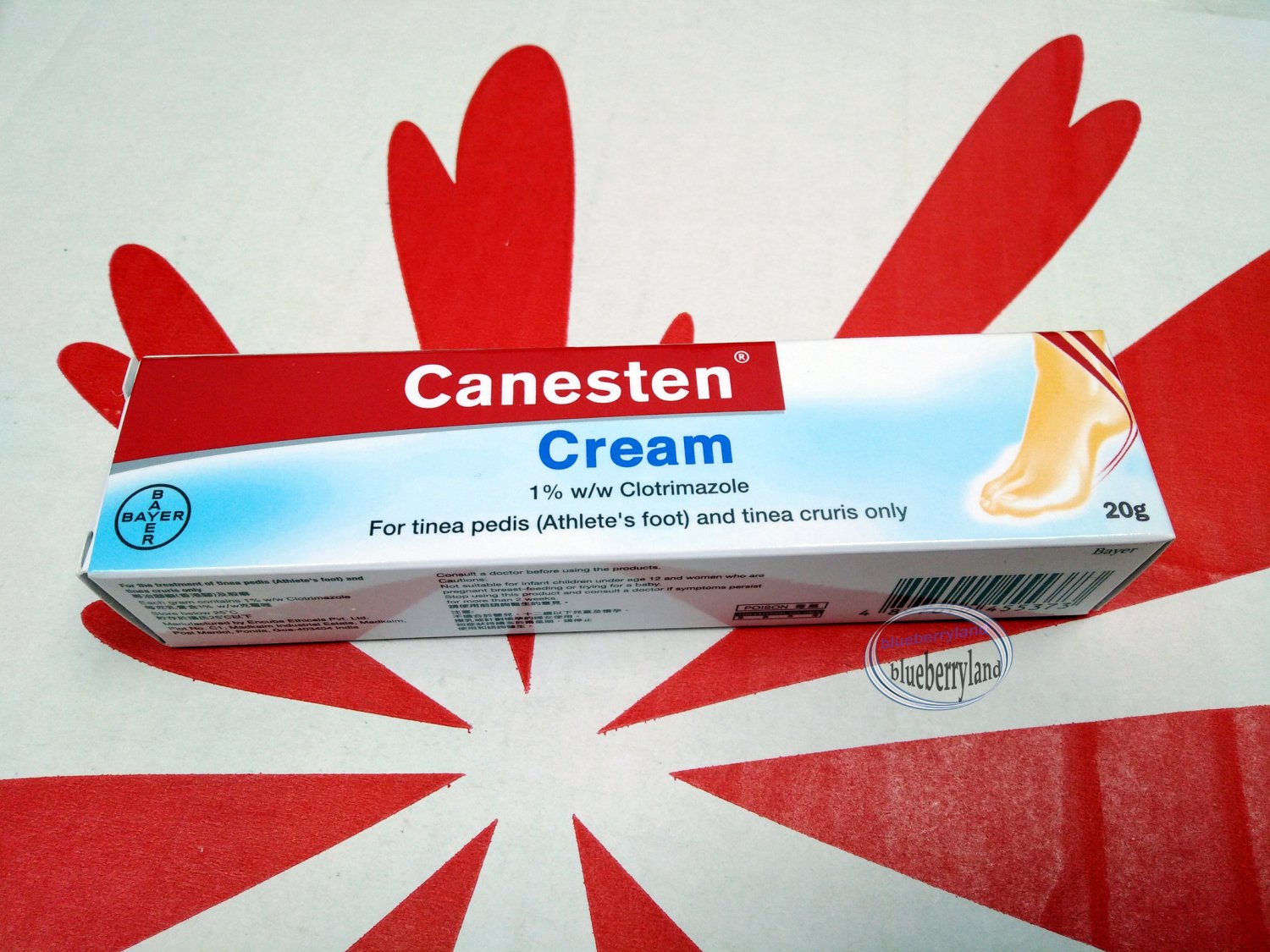 Canesten Cream 20g for Athlete’s foot 確膚寧