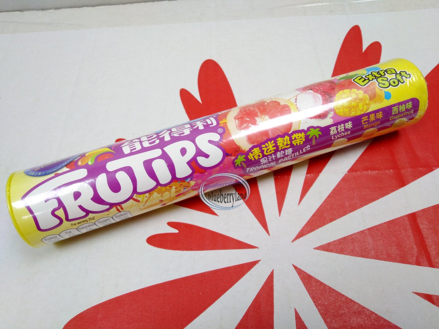 Frutips Tropical Fruit Flavored with Lychee Mango Grapefruit Pastilles