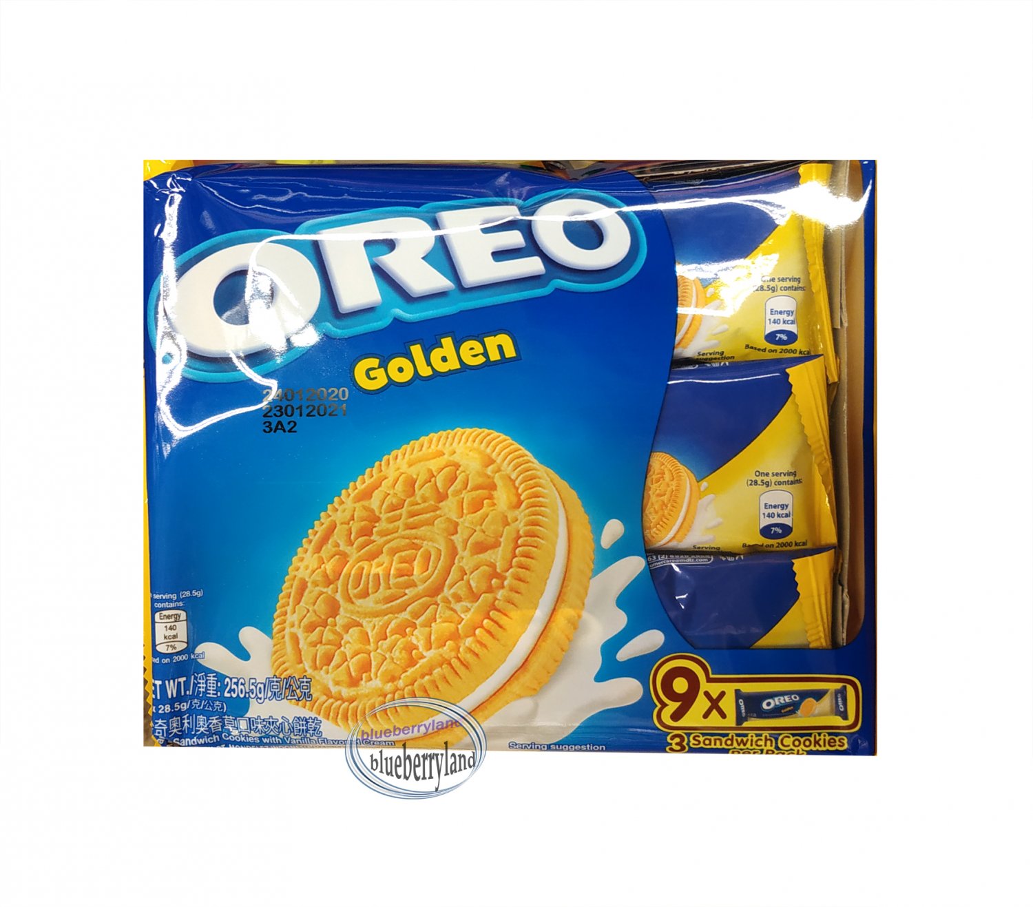 Oreo Golden Oreo Vanilla cream flavor Sandwich cookie Biscuit packs