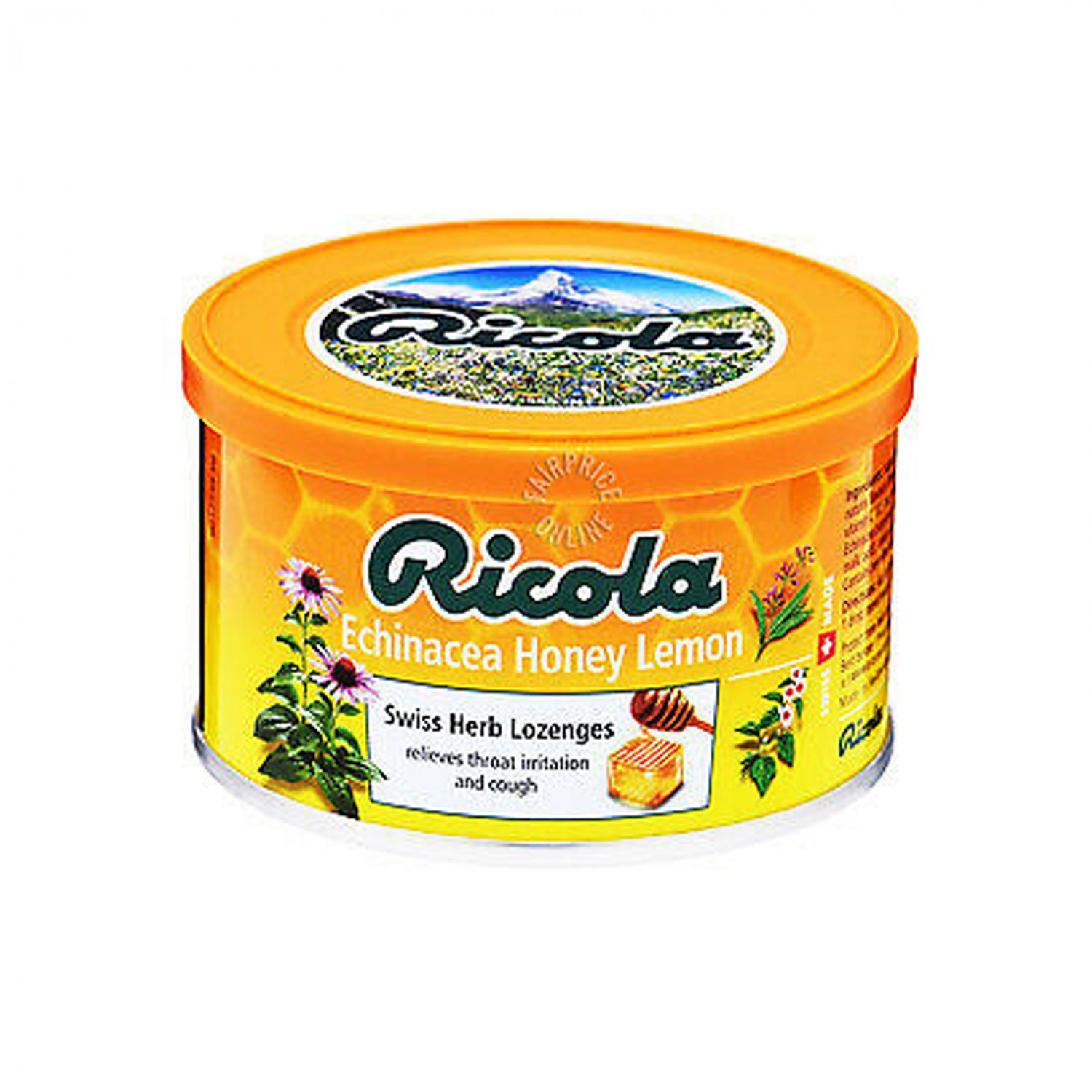 Ricola Swiss Herb Lozenges Sugar free Echinacea Honey Lemon Drops Candy 100g for Cold Flu & Cough