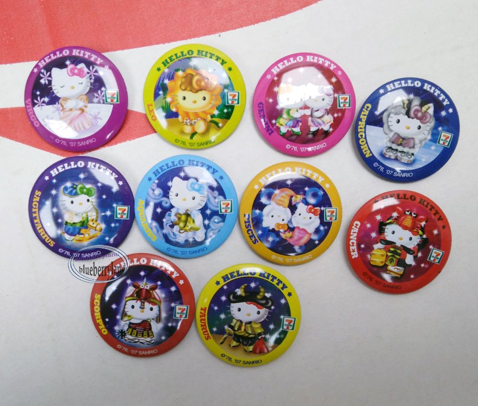 Sanrio Hello Kitty collectible Pins Badge 10 pieces set Pin buttons ...