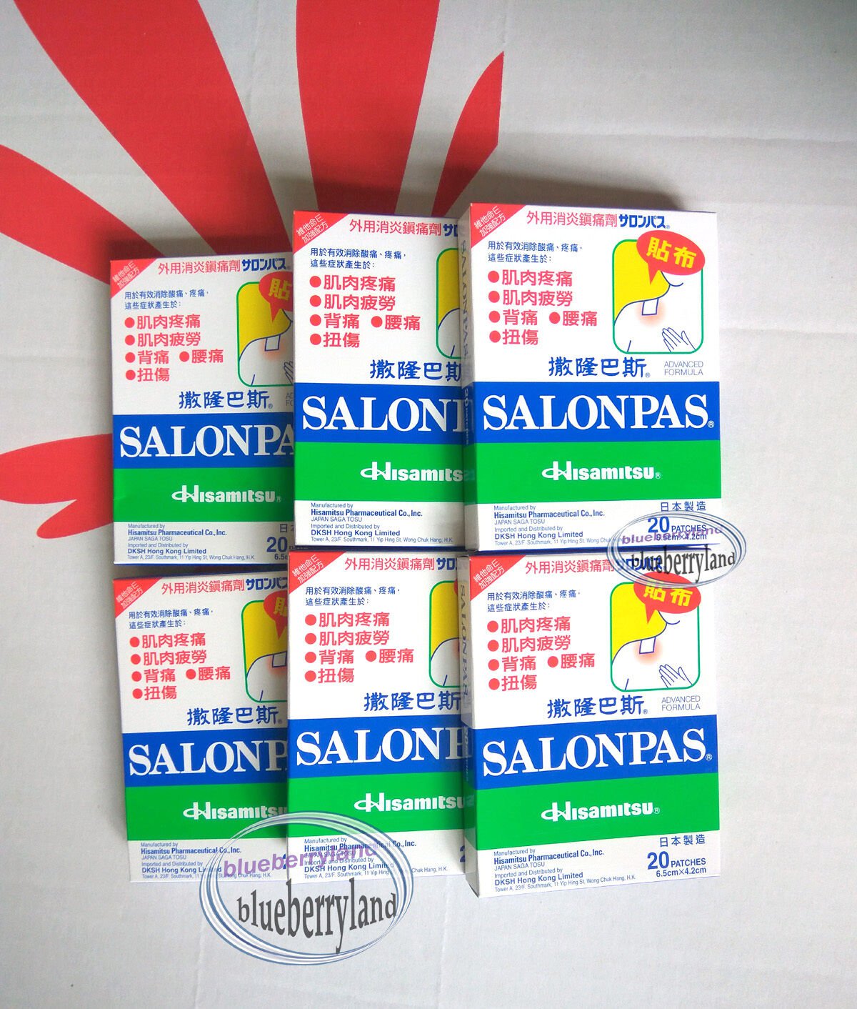 Salonpas Effective Aches Pain Relief Patch Plaster Neck Shoulders 20