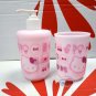 Sanrio Hello Kitty Bathroom Accessories 3 Pieces Set of Soap Dish, Soap Dispenser & Mouthwash Cup