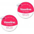 2 Pcs Vaseline Lip Therapy Rosy lips tin heal dry lips natural Balm ladies lip care beauty
