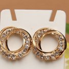 Crisscross Crystal Hoop Earrings Fashion Rhinestone Jewelry Jewellery women ladies girls