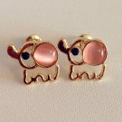 Pink Crystal Baby Elephant Stud Earrings Fashion Jewelry Jewellery women ladies girls