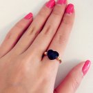 Blue Crystal Heart Ring Chic Fashion Jewelry Jewellery girl ladies women