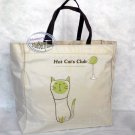 Hot Cat Club Shoulder Satchel Tote Back to School Bag Weekend Shopping Purse SM