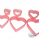 6p Valentine Heart shaped Pastry cookies Mould Cutter food cookie MOLD biscuit