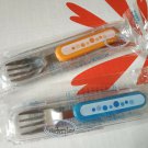 2 pieces Happy Balloon Forks with case Cutlery set bento lunchbox accessories