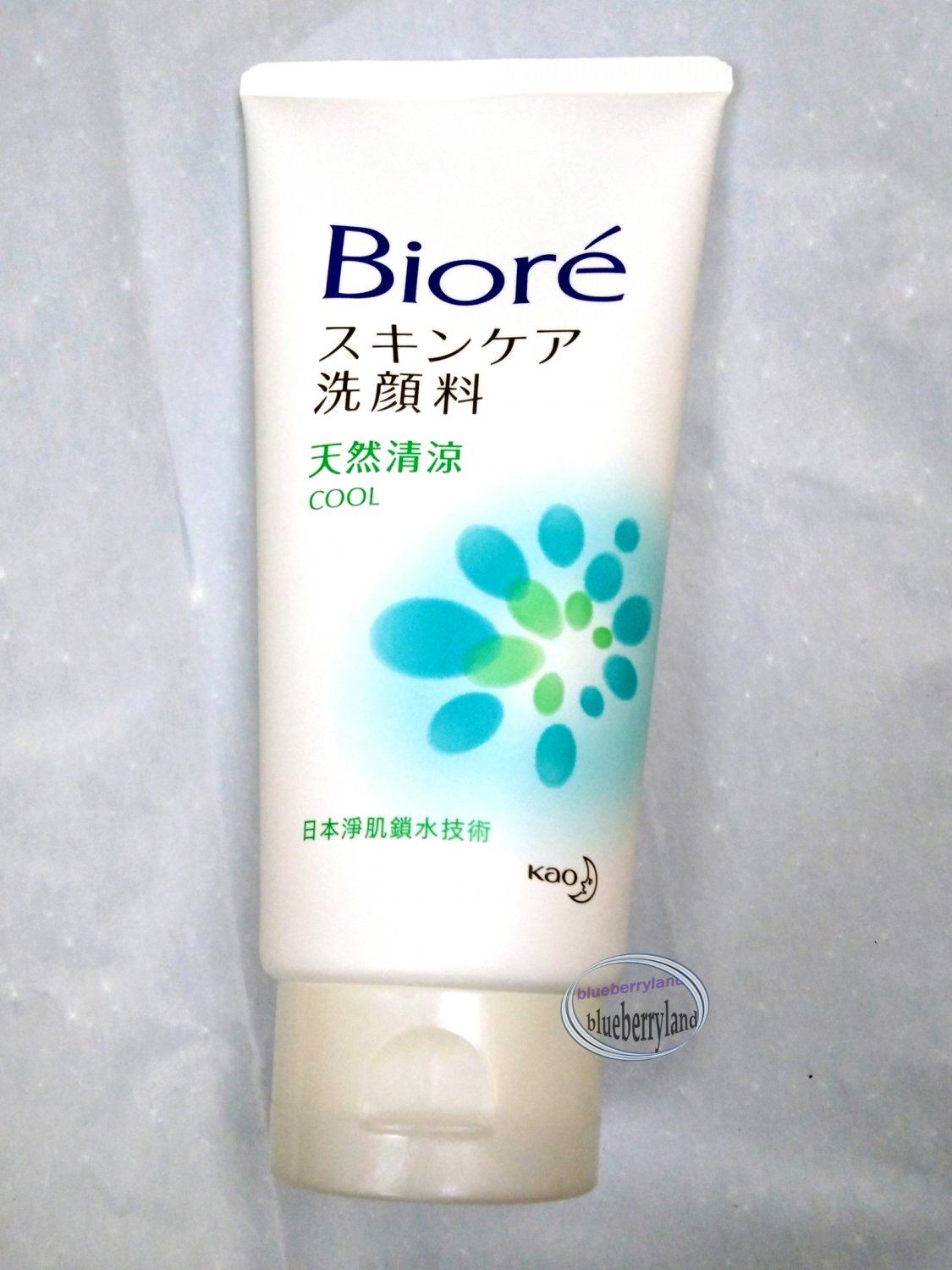 Kao Biore Facial Foam COOL Cleansing Face wash cleanser Cream 100g skin