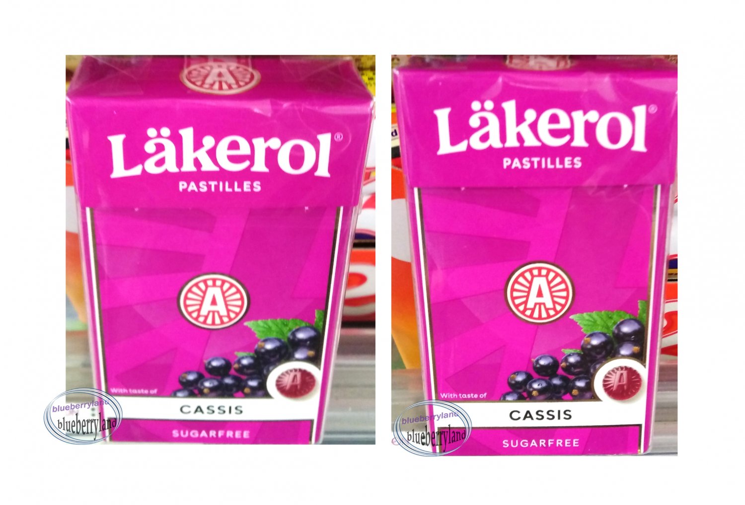 Lakerol Sugarfree Pastilles Candy CASSIS flavour 2Pcs x candies sweets snacks ladies kids