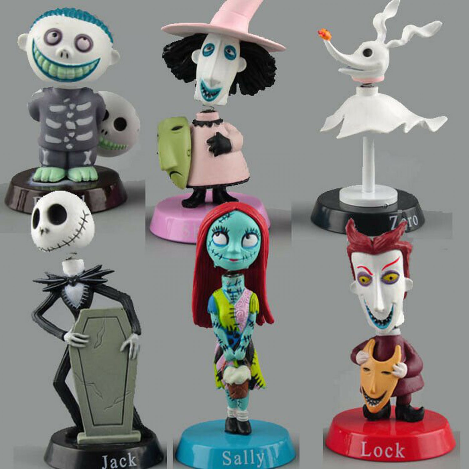 6pcs Collectible Nightmare Before Christmas PVC Action Figures Toy Gift Set