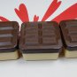 Japan Chocolate Shaped Container Plastic Box Set Food Storage Square Cases Set of 3 Side dish box