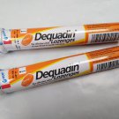 2 rolls of DEQUADIN Lozenges Orange Flavour for sore throat relief