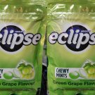 Wrigley's Eclipse Chewy Mints Green Grape Flavor Candy 45g x 2 Packets