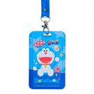 Doraemon Plastic Card Holder with neck strap ID Tag Lanyard School Work Pass ID tag girls kid M23
