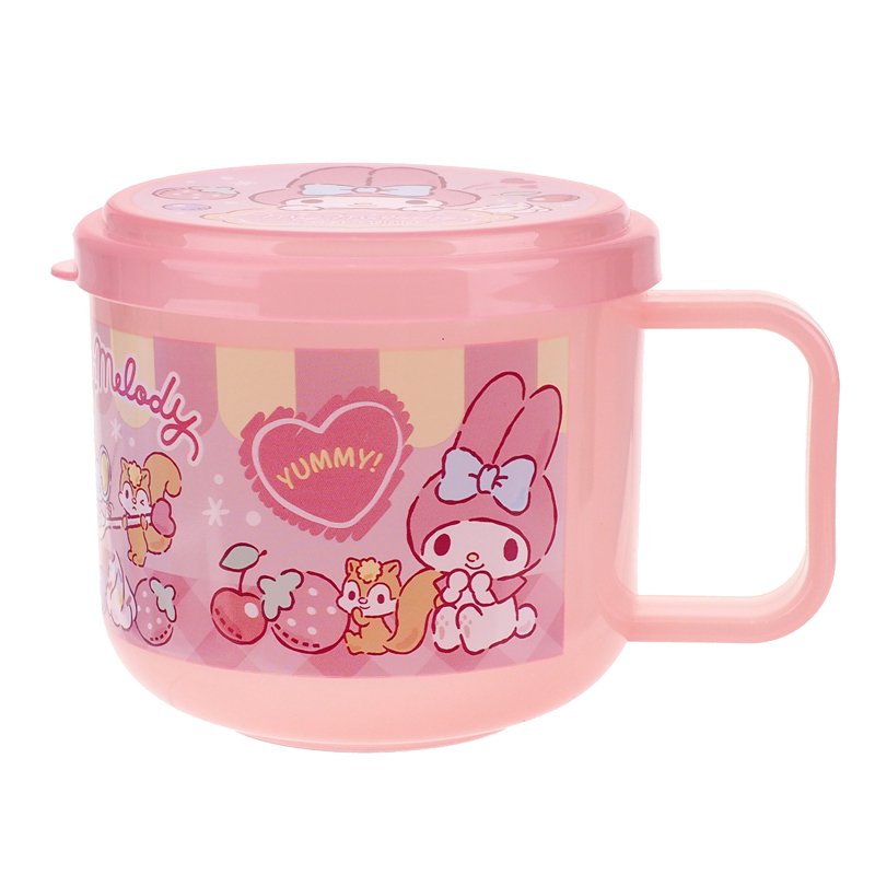 Sanrio My Melody BPA free Plastic Cup with Handle & Lid kids 230ml child Mug M3