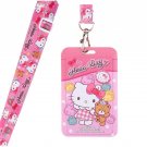 Sanrio Hello Kitty Card Holder ID Tag Lanyard School Work Pass ID tag girls kid M25