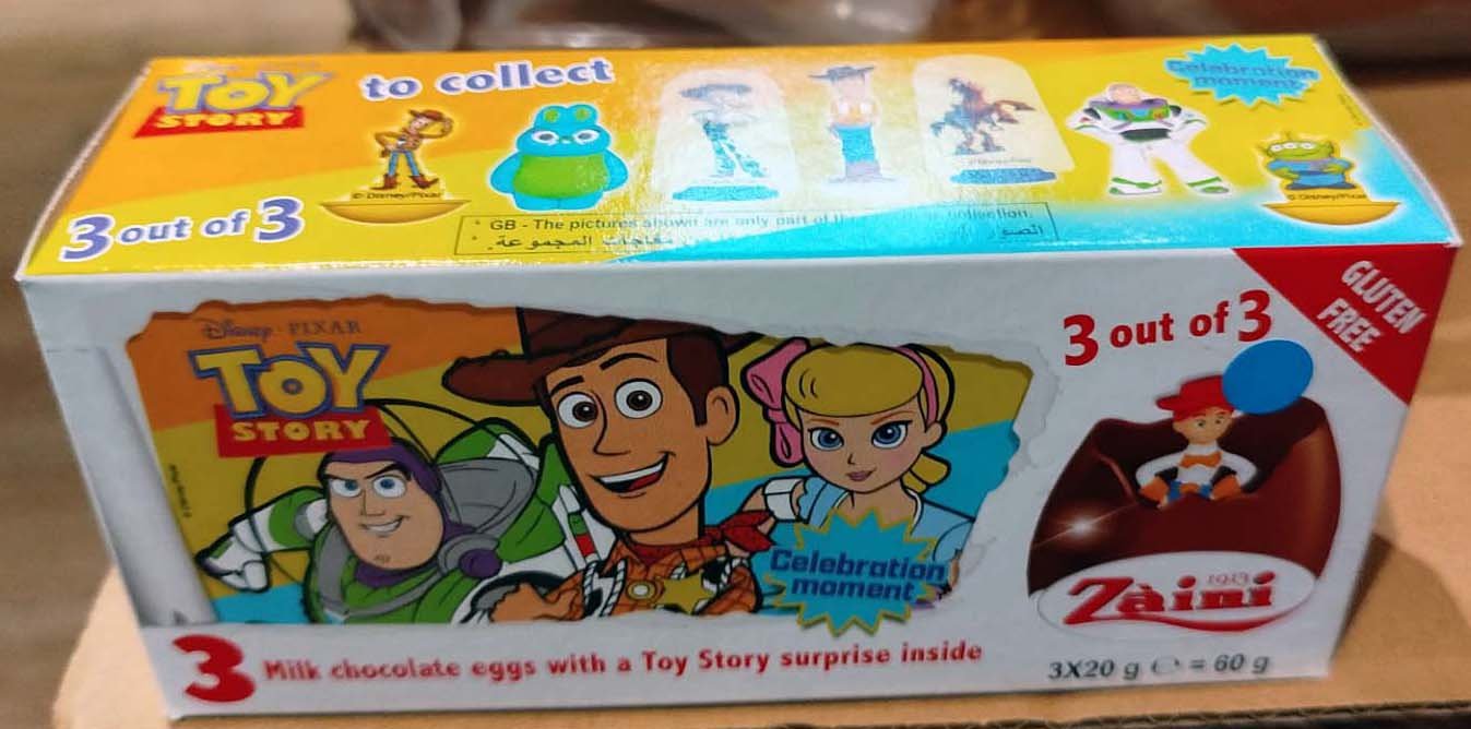 Zaini Disney Toy Story Chocolate Surprise 3 Eggs With Toy Figure Inside ...