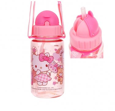 Sanrio My Melody Water Bottle with straw & Neck strap drink Container 350ml  M6