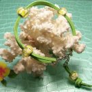 Lime Green Ankle Bracelet, Visit our store twodotts.ecrater.com