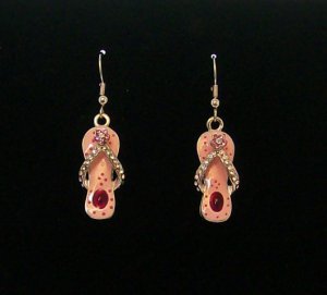 Pink Flip Flop ear rings