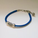 Blue Paracord Ankle Bracelet.
