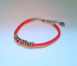 Orange Paracord Ankle Bracelet