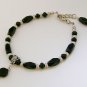 Black beaded ankle bracelet