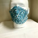 Face Mask with Filter Pocket Teal, White & Brown 066 Face Mask with Filter Pocket Teal, White & Brown 066