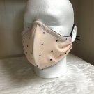 Breathe Better Face Mask #98 Pale Pink with Black & White Dots Breathe Better Face Mask #98 Pale Pink with Black & White Dots