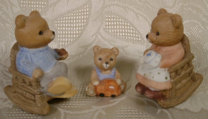 HOMCO BEARS AT HOME FIGURINES #1470 - 3PCS. *SHIPS FREE*