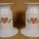 CORNING CORELLE QUILT PAIR OF CANDLE HOLDERS