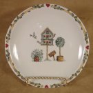 THOMSON POTTERY BIRDHOUSE DESSERT PLATES SET OF 3