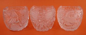 GORHAM LEAD CRYSTAL NORTH POLE EXPRESS VOTIVES *NIB*