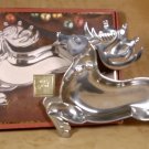LENOX YULETIDE METAL SERVEWARE REINDEER TRAY *MIB*