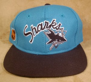 NHL CENTER ICE BASEBALL HAT SAN JOSE SHARKS NWT SIZE 7 *SHIPS FREE*