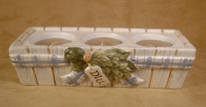 YANKEE CANDLE WINDOW BOX TEALIGHT HOLDER W/TEALIGHTS