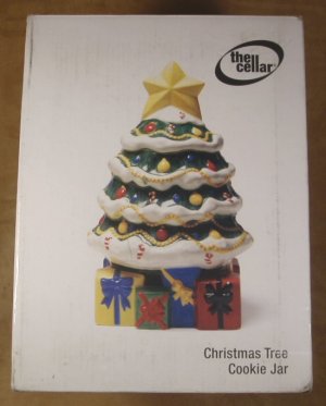 THE CELLAR CHRISTMAS TREE COOKIE JAR *MIB* 2002