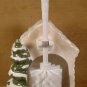 HOME BAZAAR LOG HOUSE CERAMIC TOILET BRUSH HOLDER *NEW